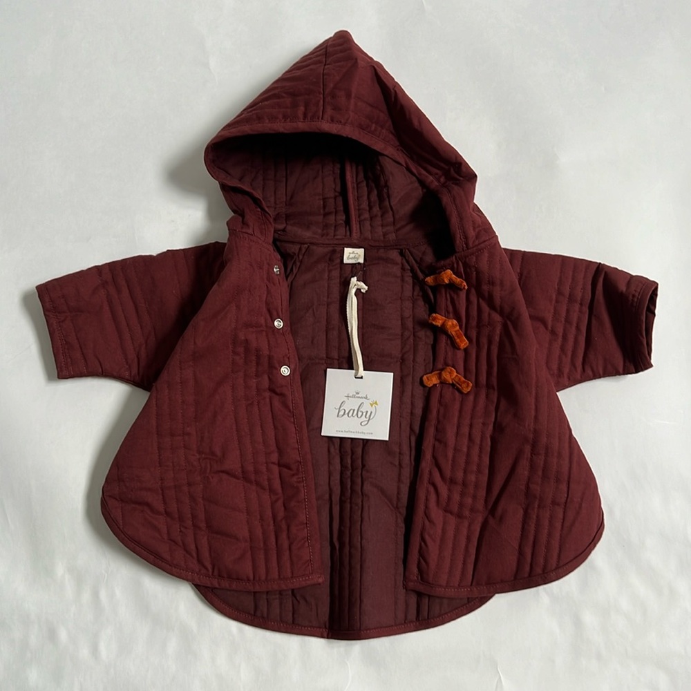 Hallmark Baby Burgundy Capelet 18-24 Months New with Tags